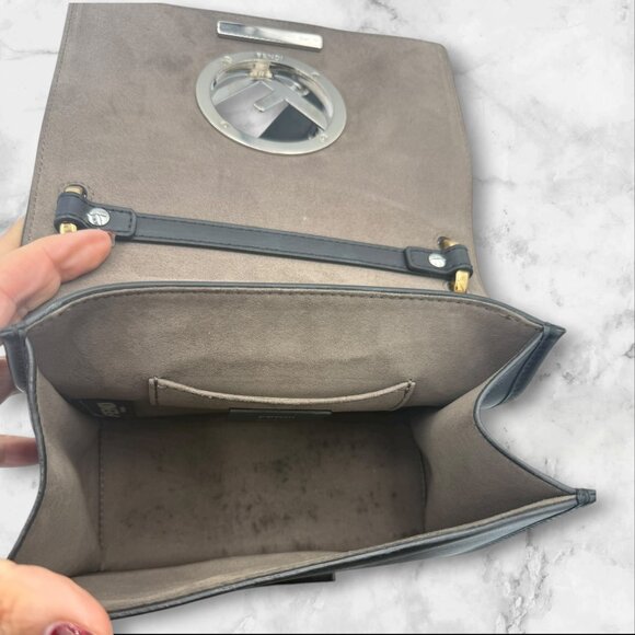 Fendi F Logo Kan I Leather Two Way Bag - Picture 12 of 12